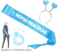 NOVIA EN PRACTICAS DIADEMA CORAZON PURPURINA Y BANDA HONORIFICA / INEDIT FESTA