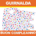 GUIRNALDA BUON COMPLEANNO (Cartulina 220gr) PLAERS URBANS