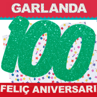FELIÇ 100 ANIVERSARI GARLANDA ( nº Purp. i Cartolina 220gr) INEDIT FESTA