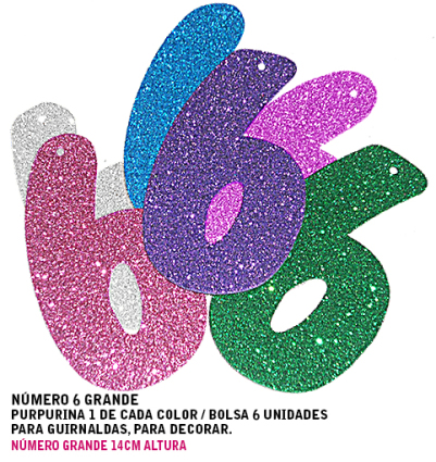 BOLSA Nº6 GRD PURPURINA (6 unid) Plaers Urbans Festa