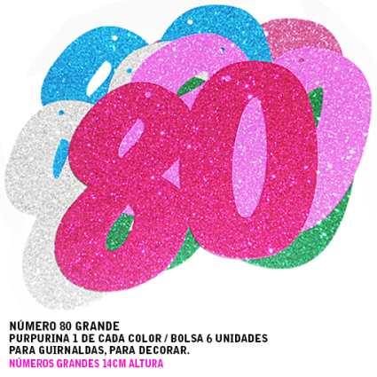 BOLSA Nº80 GRD PURPURINA (6 unid) Plaers Urbans Festa