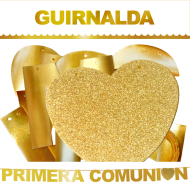 PRIMERA COMUNION GUIRNALDA (CARTULINA DORADA 220gr) PLAERS URBANS