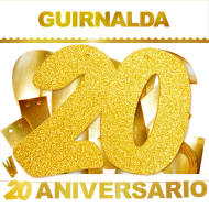 GUIRNALDA 20 ANIVERSARIO ( nº Purp. y Cartulina Dorada 220gr) / INEDIT FESTA