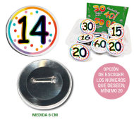 CHAPA 14 AÑOS (Chapa 6 cm) (Mínimo 20 chapas variadas) INEDIT FESTA