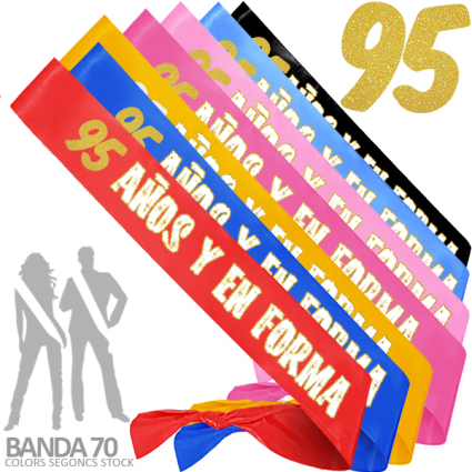 BANDA HONORIFICA PURPURINA 95 AÑOS Y EN FORMA INEDIT FESTA PLAERS URBANS (Banda70) (Mín.3)