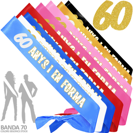 BANDA HONORIFICA PURPURINA 60 ANYS i EN FORMA INEDIT FESTA PLAERS URBANS (Banda 70) (Mín.3)