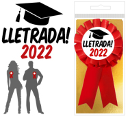 ESCARAPELA VERMELLA LLETRADA 2022 (8x14cm) PLAERS URBANS