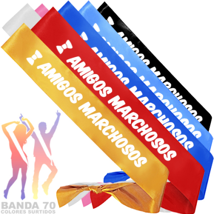 12 BANDAS AMIGOS MARCHOSOS INEDIT FESTA PLAERS URBANS DESPEDIDA (Bandas70) colores surtidos
