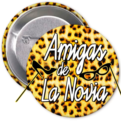 *11 CHAPAS AMIGAS DE LA NOVIA LEOPARDO INEDIT FESTA PLAERS URBANS PARTY STORE