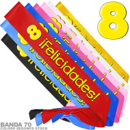 *8 AÑOS FELICIDADES BANDA HONORIFICA PLAERS URBANS INEDIT FESTA PARTY STORE (Banda70) (Mín.2)