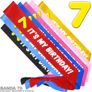 7 YEARS ITS MY BIRTHDAY HERO BANDA HONORIFICA PLAERS URBANS INEDIT FESTA PARTY STORE (Banda70) (Mín.3)