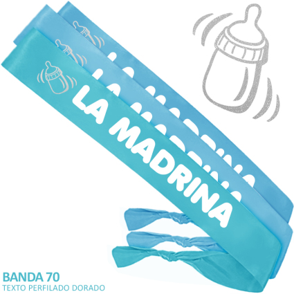 BIBERÓN LA MADRINA BANDA HONORIFICA AZUL PERLA INEDIT FESTA PLAERS URBANS (Banda70) (Mín3)
