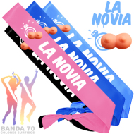 BANDA DE TELA LA NOVIA ANILLO BANDA HONORIFICA INEDIT FESTA PLAERS URBANS (Banda70) (Mín.3) TETITAS