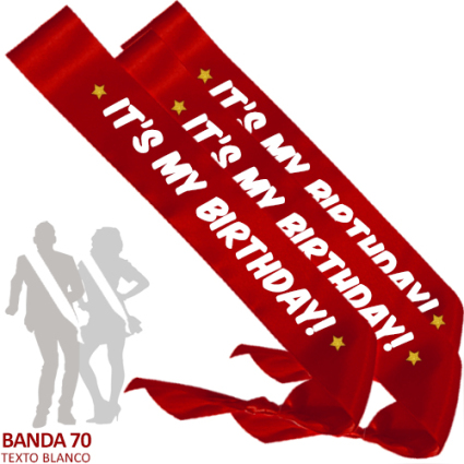 12 BANDAS HONORIFICA ITS MY BIRTHDAY INEDIT FESTA PLAERS URBANS (Banda70)
